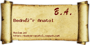 Bednár Anatol névjegykártya